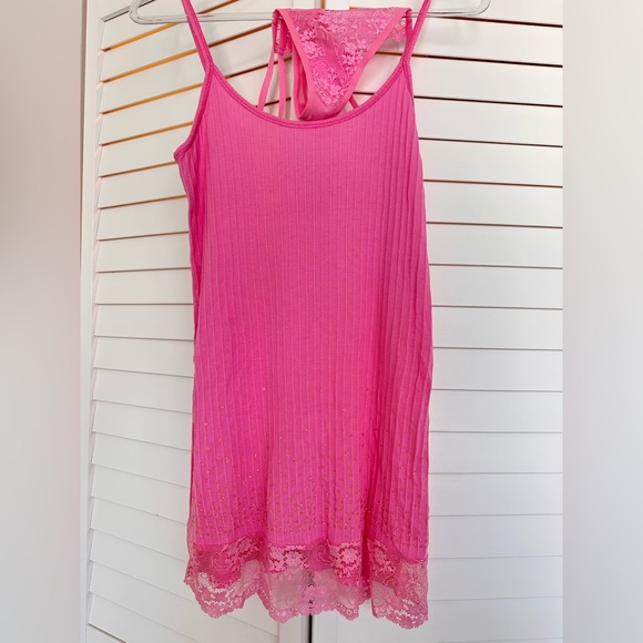 New La Perla set Pink Lace Trim Sleepwear - Picture 1 of 15